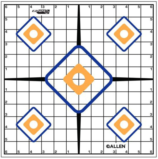 15333 Allen EZ Aim 12 x 12 inch Grid Target pack of 12 Supply