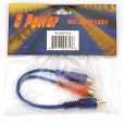 RCA2F 1MSFLEX10 DX-RCA splitter 1-Male to 2-Female, Blue Orange Online now