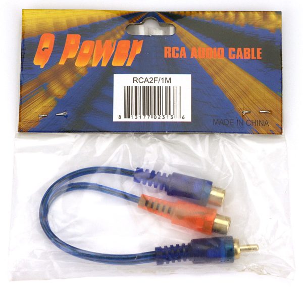 RCA2F 1MSFLEX10 DX-RCA splitter 1-Male to 2-Female, Blue Orange Online now