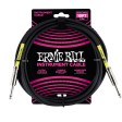 P06048 Ernie Ball 10 ft Guitar Cable Black 1 4 Straight Fashion