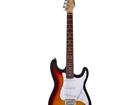 STG-003-3TS Aria Double Cutaway Electric Guitar - 3 Tone Sunburst For Cheap