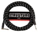 SC186BSR Strukture 18.6 Ft Guitar Cable Black-Silver - Right Angle Online