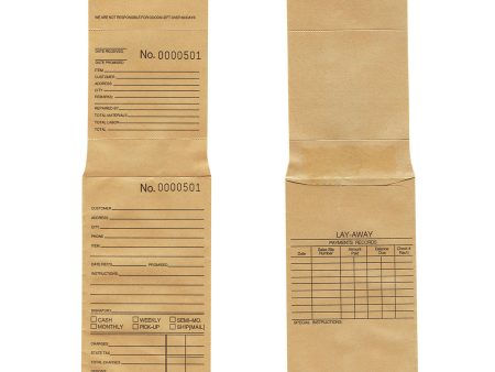 EN11-1 Layaway-Repair Envelopes - Numbered 1001 - 2000 For Discount