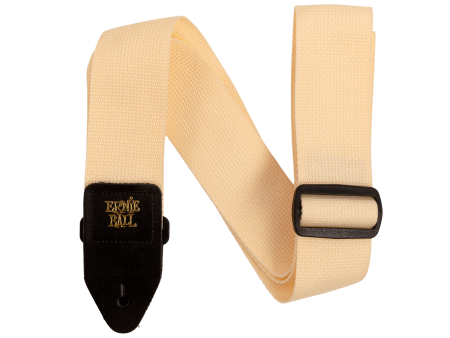 P05354 Ernie Ball Polypro Guitar Strap - Cream With Black Sale