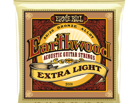 2006 Ernie Ball 80 20 Bronze Extra Light Acoustic Guitar Strings 10-50 Fashion