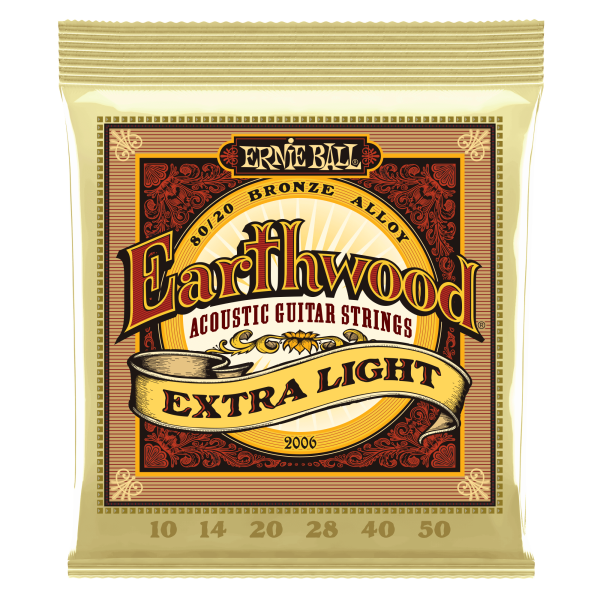 2006 Ernie Ball 80 20 Bronze Extra Light Acoustic Guitar Strings 10-50 Fashion