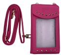 JPW2-PNK  Juli Cross Body Wallet and Phone Storage in Pink Animal-Free Leather Online Hot Sale