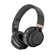 BT301 Sentry Black Diamond Folding Bluetooth Headphones w stand For Discount