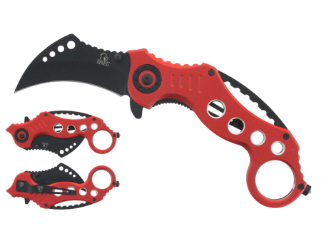 SG-KS3293RD Falcon 6-Inch Folding Knife Red With Black Blade Sale