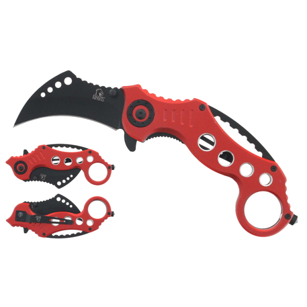 SG-KS3293RD Falcon 6-Inch Folding Knife Red With Black Blade Sale