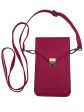 JPW1-FU Juli Cross Body Phone Case- Clutch - Fuchsia Animal Free Leather Discount