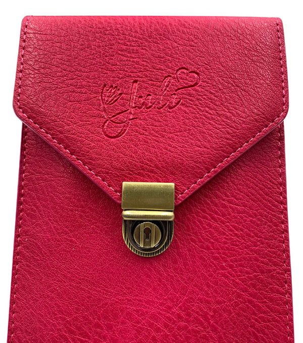 JPW1-FU Juli Cross Body Phone Case- Clutch - Fuchsia Animal Free Leather Discount