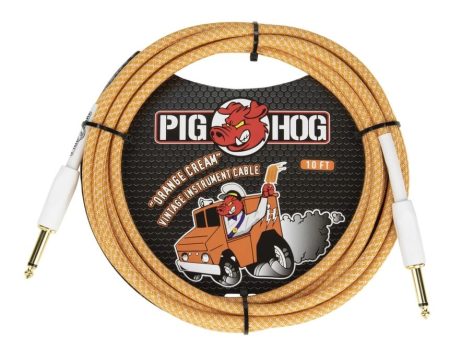 PCH102OC Pig Hog 10 Ft 1 4-1 4 Cable-Orange Creme on Sale