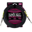 P06046 Ernie Ball 20 ft Guitar Cable Black 1 4 Straight Discount