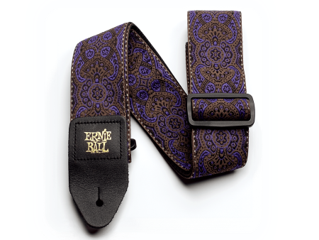 P04164 Ernie Ball Purple Paisley Classic Jacquard Guitar Strap Online Hot Sale