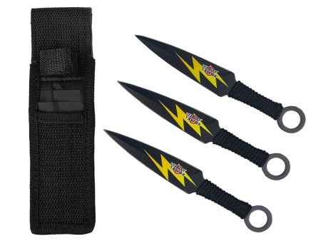 A2152YLT-3 Kunai Knife 3 Pcs Bolt W Pouch Discount