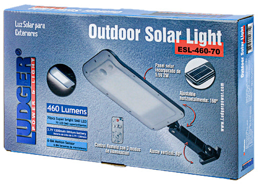 ESL-460-70 Ludger Outdoor Solar Light 460 Lumens Cheap