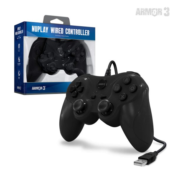 M07224-BK NuPlay Wired PS3 Controller Black For Discount