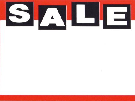 TA1132 50 pcs Paper Sale Sign 2-3 4 x 1-7 8 Sale