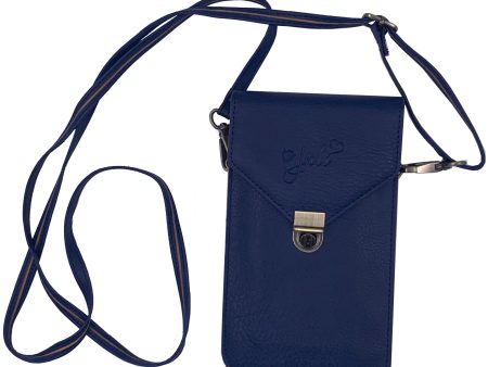 JPW1-BL  Juli Cross Body Phone Case- Clutch - Blue Animal Free Leather Online Hot Sale