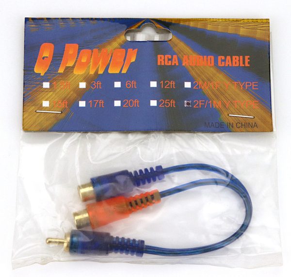 RCA2F 1MSFLEX10 DX-RCA splitter 1-Male to 2-Female, Blue Orange Online now