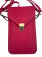 JPW1-FU Juli Cross Body Phone Case- Clutch - Fuchsia Animal Free Leather Discount