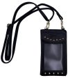 JPW2-BK Juli Cross Body Wallet and Phone Storage in Black Animal-Free Leather Online now