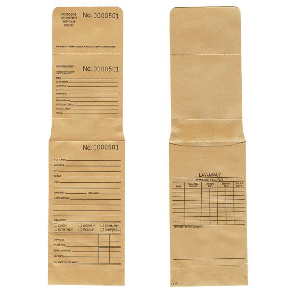 EN13-1 Layaway-Repair Envelopes - Numbered 3001-4000 For Discount