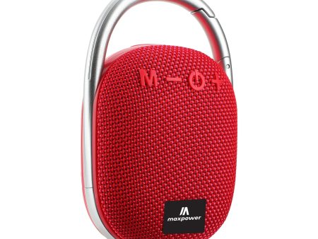 MPD321-RD ROCKON Max Power Portable Water Resistant Clip-on Bluetooth Speaker - Red Online now