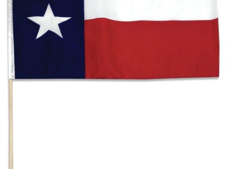 FLAG-848375 Texas 12 x 18 inch Flag on 30 inch stick For Cheap