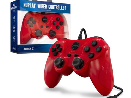 M07224-RD NuPlay Wired PS3 Controller - Red For Cheap