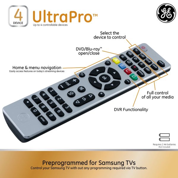 33709 GE Universal Remote Control. 4-Device For Discount