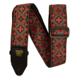 P05346 Ernie Ball Red King Classic Jacquard Guitar Strap Online now