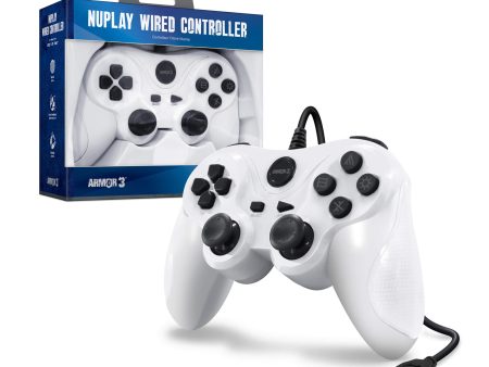 M07224-WH NuPlay Wired PS3 Controller White Online Hot Sale