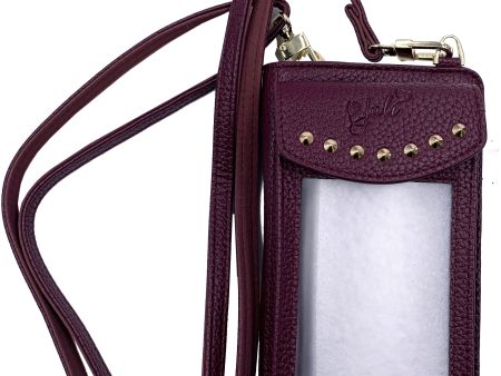 JPW2-BUR  Juli Cross-Body Wallet and Phone Storage in Burgundy Animal-Free Leather Cheap