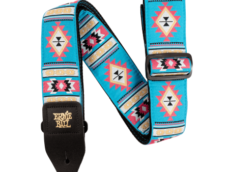 P05326 Ernie Ball Sedona Blue Classic Jacquard Guitar Strap For Cheap