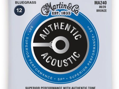 MA240 Martin Authentic 80 20 Bronze Bluegrass Acoustic Strings Cheap