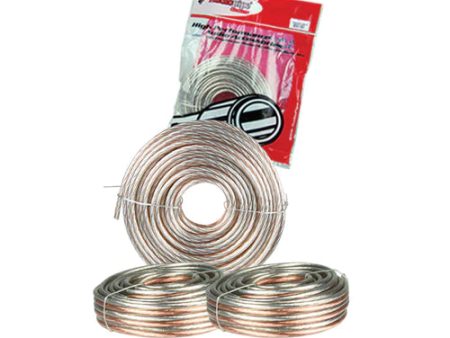 CABLE1650 AudioPipe 50ft 16 Gauge Speaker Wire - Clear Jacket With Copper And Silver-tone Conductors Discount