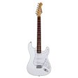 STG-003-WH Aria Double Cutaway Electric Guitar - White Online now