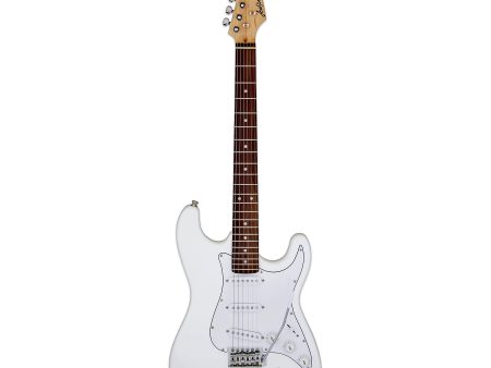 STG-003-WH Aria Double Cutaway Electric Guitar - White Online now