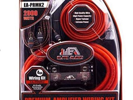 EA-PRMK2 Elite Audio Premium 4 Gauge Amp Kit With ANL Fuse For Cheap