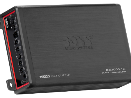 BE2000.1D Boss Audio Elite 2000w MonoBlock Class D Amp, 1-Ohm Stable Online Hot Sale