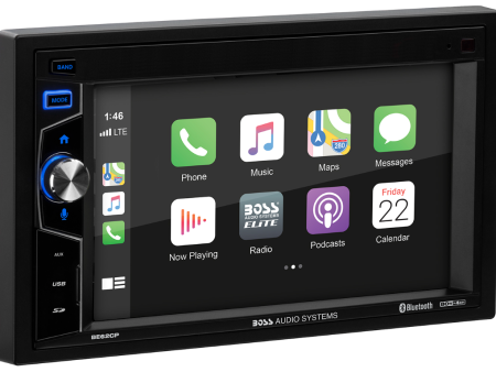 BE62CP Boss Audio Elite 6.2-In Double-DIN CarPlay Mech-less Multimedia Player Cheap