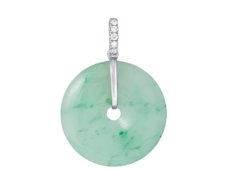 TOMEI Circle Of Compleness Jade Pendant, White Yellow Gold 750 Online now