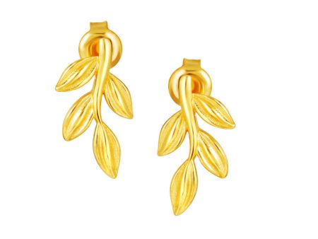 TOMEI Symphony Of Leaves Earrings, Yellow Gold 916 For Sale