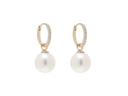 TOMEI Souly Bewitched Pearl Earrings, White Yellow Gold 585 (E802) Online Sale