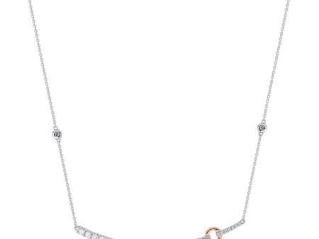 TOMEI Diamond Necklace, White+Rose Gold 750 For Discount