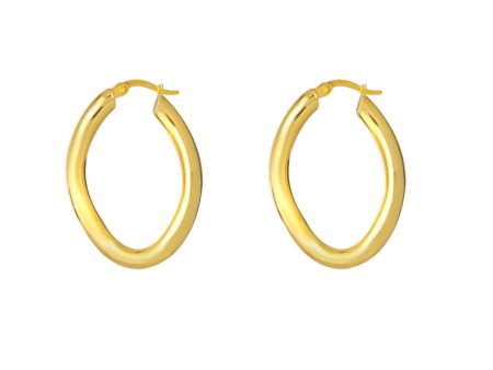 TOMEI Lusso Italia Oval Loop Earrings, Yellow Gold 916 Discount