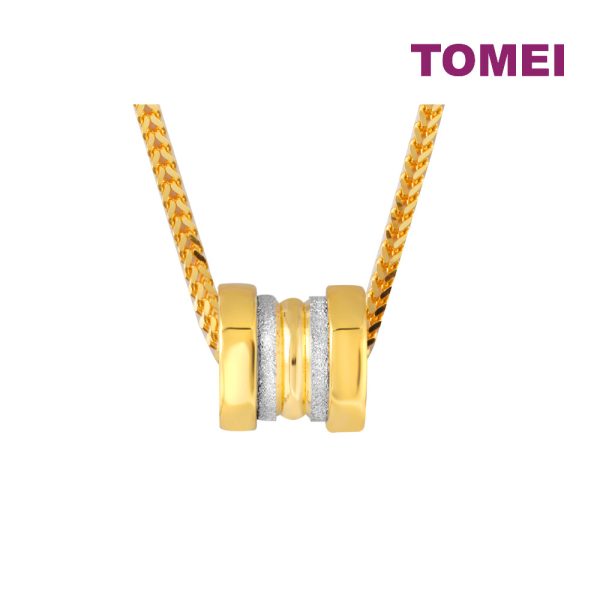 TOMEI Dual-Tone Lucky Roller Pendant, Yellow Gold 916 Online Hot Sale