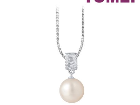 TOMEI Lustrous Pearl Pendant, White Gold 750 Online now